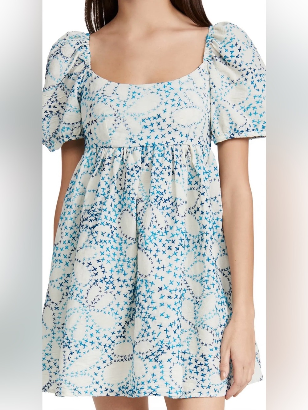 Ciao Lucia Delfina Dress in Floral Blue - Size Medium